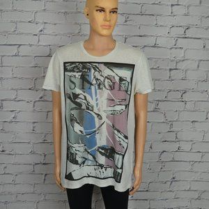 Mens All Saints Monstera Band Crew graphic tee t-shirt